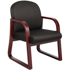 Norstar BOP B9570BK Boss Mahogany Frame Side Chair - Black