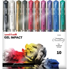 Uniball UBC 70295 Trade; Gel Impact Metallic Ink Pen - Bold Pen Point 