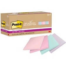 3m MMM 654R24SSNRP Post-itreg; Recycled Super Sticky Notes - 70 - 3