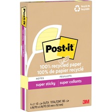 3m MMM 4621R4SSCY Paper,canary,4pk,yl