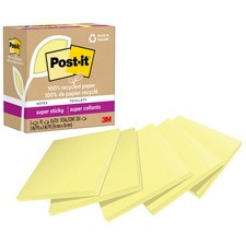 3m MMM 654R5SSCY Paper,canary,5pk,yl