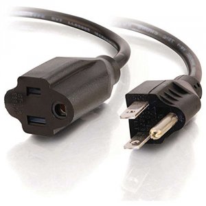 C2g 53410 25ft 18 Awg Outlet Saver Power Extension Cord (nema 5-15p To