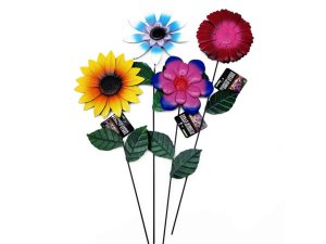 Bulk GE937 Assorted Metal Decorative Garden Flower Stake