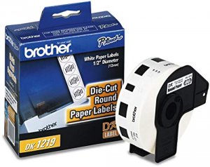 Brother DK1219 1 2  Round Paper Labels