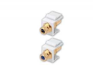 Vanco 0002-0512 Rca Keystone Insert - White Insulator With Red Accent