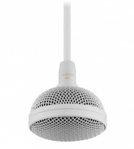 Audix 0073-0182 M3 Tri-element Ceiling Microphone - White, 4' Cable