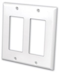 Vanco 0002-0480 Vanco Dual Decora Face Plate - White Finish