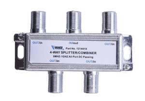 Vanco 0002-0160 Bi-directional 4-way Tv Signal Splittercombiner