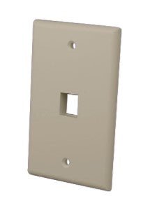 Vanco 0002-0561 Mm Keystone Wall Plate 1 Port Lt Almond