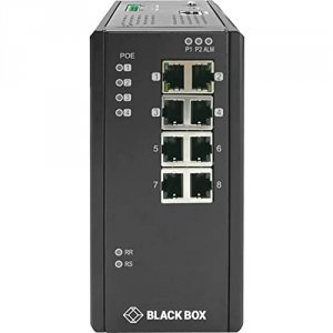 Black LIE1080A Industrial Gigabit Ethernet Managed L2+ Switch - Extrem