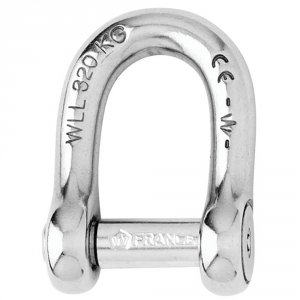 Wichard 01305 Wichard Self-locking Allen Head Pin D Shackle - 10mm Dia