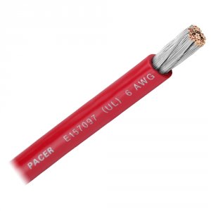 Pacer WUL6RD-FT Pacer Red 6 Awg Battery Cable - Sold By The Foot