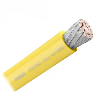 Pacer WUL4/0YL-FT Pacer Yellow 40 Awg Battery Cable - Sold By The Foot