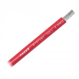 Pacer WUL8RD-FT Pacer Red 8 Awg Battery Cable - Sold By The Foot