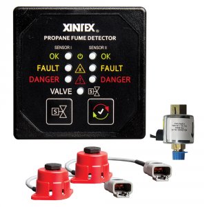 Fireboy-xintex P-2BS-24-R Propane Fume Detector, 2 Channel, 2 Sensors,