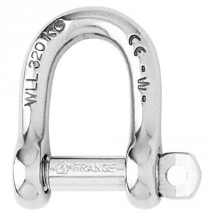 Wichard 01207 Wichard Not Self-locking D Shackle - 14mm Diameter - 916