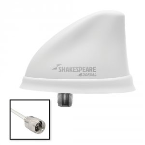 Shakespeare 5912-DS-VHF-W Dorsal Antenna White Low Profile 2639; Rgb C