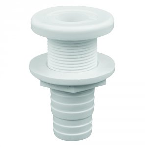 Attwood 3874-3 Attwood White Plastic Thru-hull Fitting - 1-18