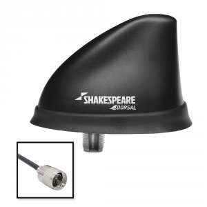 Shakespeare 5912-DS-VHF Dorsal Antenna Black Low Profile 2639; Rgb Cab