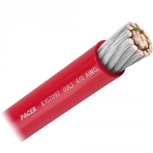 Pacer WUL4/0RD-FT Pacer Red 40 Awg Battery Cable - Sold By The Foot