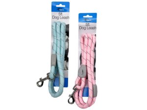 Bulk GE913 Pastel Dog Leash With Collar Clip