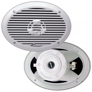 Audiopipe APSW6932 6x9 Inch Marine 2-way Speakers - White