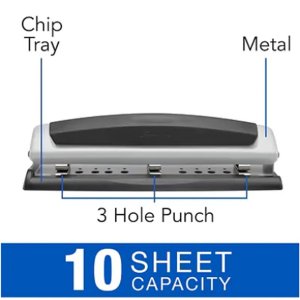 Acco SWI 74037 Swingline Precision Pro Desktop Punch - 3 Punch Head(s)