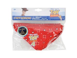 Bulk AA768 Disney Pixar Toy Story 4 4 Pack Bandanas