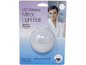 Bulk GE850 Led Wireless Mirror Light Ball With Suction Mount