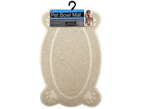 Bulk DI752 Tan Four Paw Pet Bowl Mat