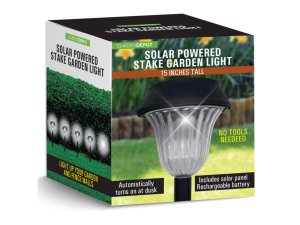 Bulk GE019 Crystal Rechargeable Solar Garden Stake Light