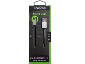 Bulk AB378 Acellories 6 Foot Micro Usb Cable In White