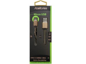 Bulk AB376 Acellories 6 Foot Micro Usb Cable In Gold