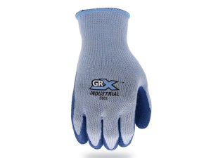 Bulk AB206 Grx Industrial Series 300 Blue Crinkle Latex Work Gloves In