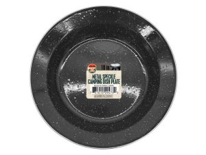 Bulk GA046 10quot; Metal Speckle Camping Dish Plate