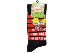 Bulk AB340 2 Pack Nickelodeon Valentines Day Crew Socks Size 10-13