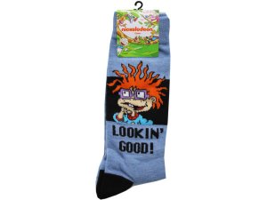 Bulk AB336 2 Pack Rugrats Looking Good Crew Socks Size 10-13