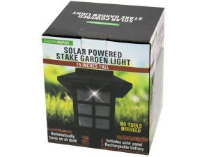 Bulk GE018 Square Head Rechargeable Solar Garden Stake Light