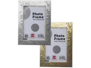 Bulk AB625 4x6 Photo Frame Assorted Gold And Silver Patterned Design