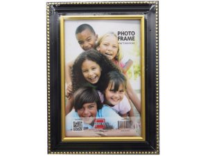 Bulk AB630 4x6 Photo Frame Assorted Black With Gold And Silver Dotted 