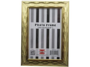 Bulk AB623 4x6 Photo Frame Assorted Gold And Silver Wavy Design