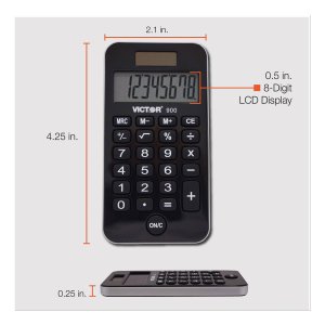 Victor 1Y8110 Victor 10-digit Compact Scientific Calculator - Protecti