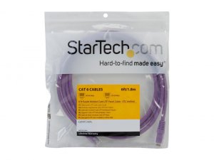 Startech RD4848 6ft Cat6 Ethernet Cable - Purple Molded Gigabit - 100w