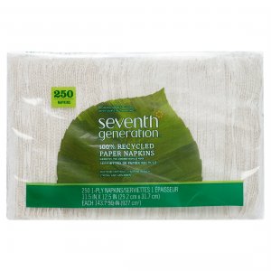 Seventh SEV 13713 100% Recycled Paper Napkins - 1 Ply - 11.50 X 12.50 