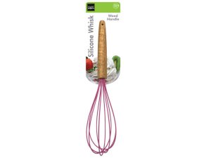 Bulk GA017 Wood Handle Silicone Whisk