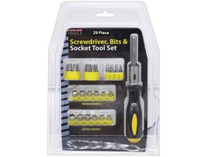 Bulk GA065 31 Piece Screwdriver, Bits And Socket Tool Set