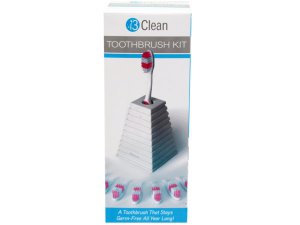 Bulk AB688 Toilettree Manual Toothbrush With Holder And Monthly Replac