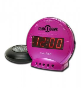 Sanyo SA-SBB500SSP Sonic Bomb Alarm Clock Pink