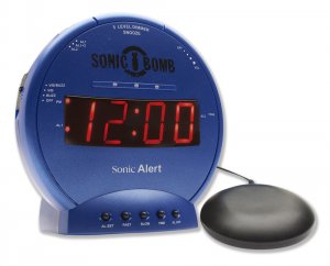 Sanyo SA-SBB500SSB Sonic Bomb Alarm Clock Blue