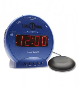 Sanyo SA-SBB500SSB Sonic Bomb Alarm Clock Blue